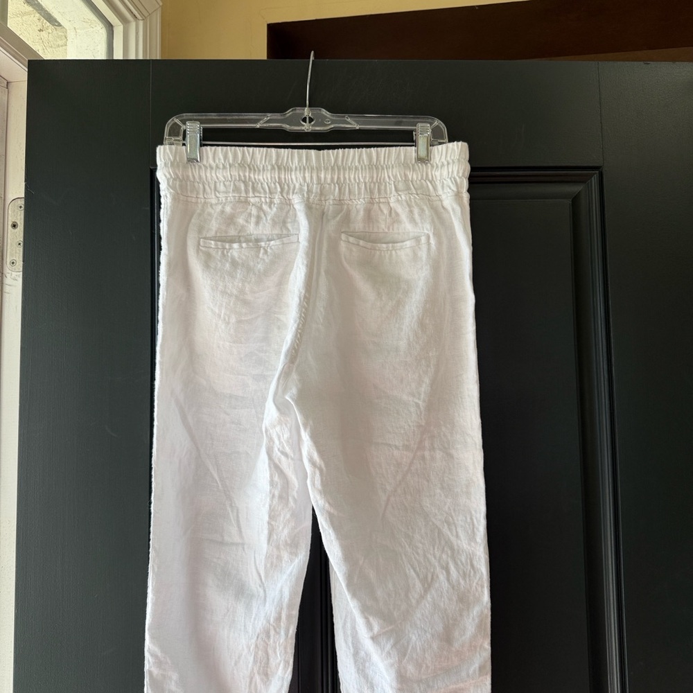 Athleta Cabo White Linen Pull-On Jogger 
Pants Size 4 - Picture 11 of 14
